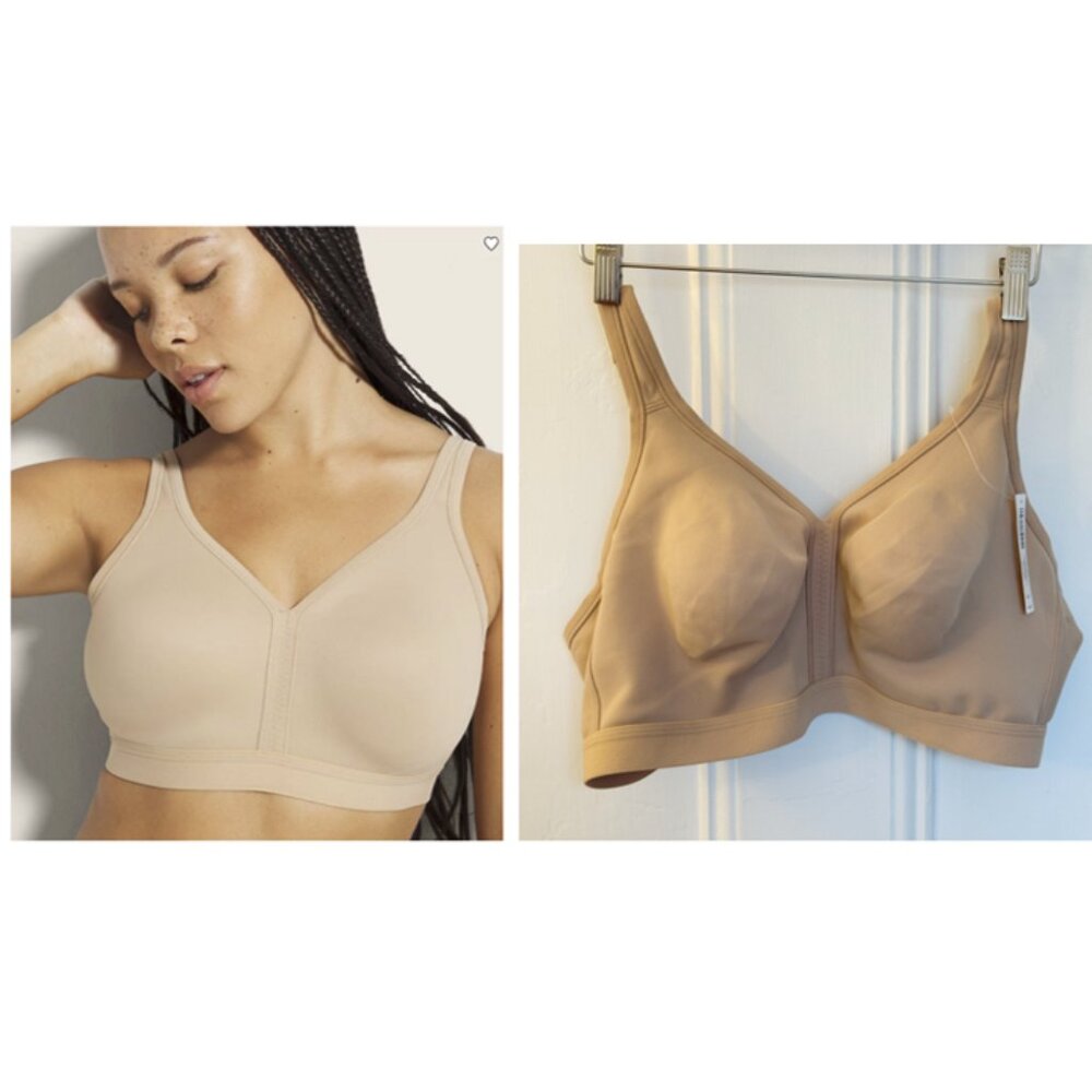 SOMA NWT Embraceable Wireless Unlined Full Coverage Bra 40DD Warm Amber (tan)